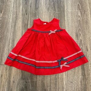 Bonnie Jean Baby Girls Size 12 Months Red Sleeveless Dress